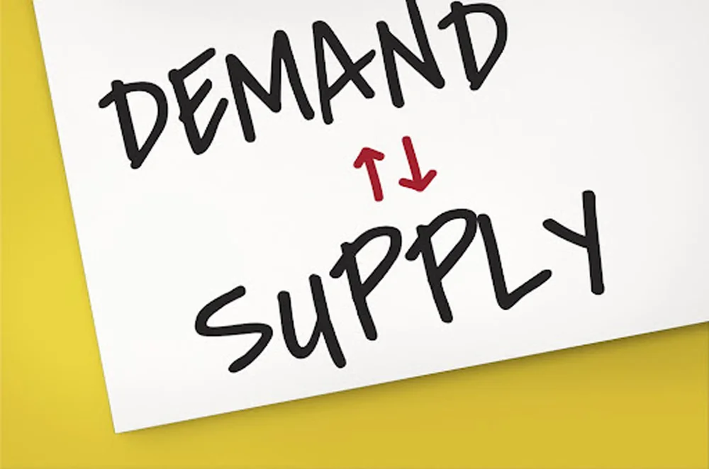 How do supply and demand for paper shift pricing throughout the year?